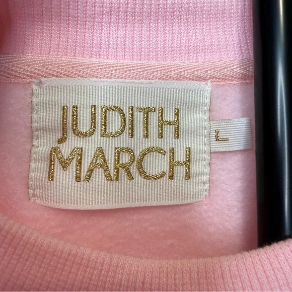 Judith March Beach Bum Oversized Baby Pink Sweatshirt With Beaded Lettering L - Picture 4 of 7